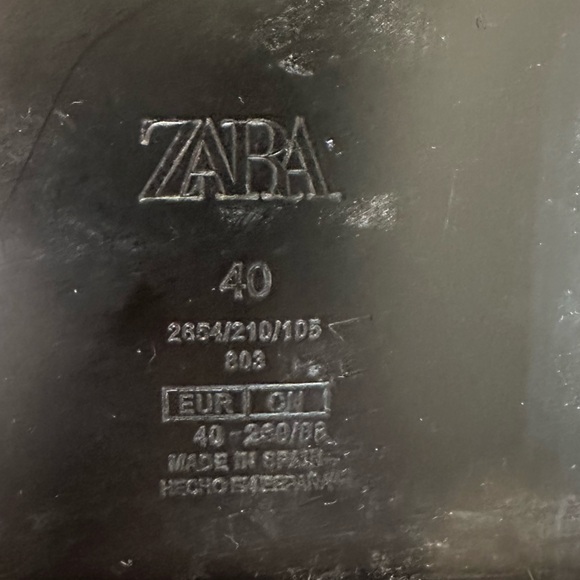 Zara 100% Leather Strappy Brown Thong Sandals BNWT Sz 9 - Picture 6 of 6